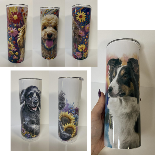 DOG BREED SUBLIMATED 20oz SKINNY TUMBLER