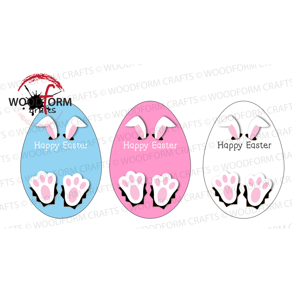 HAPPY EASTER BUNNY DESIGN PNG DIGITAL FILE FOR EASTER MONEY EGG (WC1880)