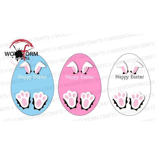 HAPPY EASTER BUNNY DESIGN PNG DIGITAL FILE FOR EASTER MONEY EGG (WC1880)