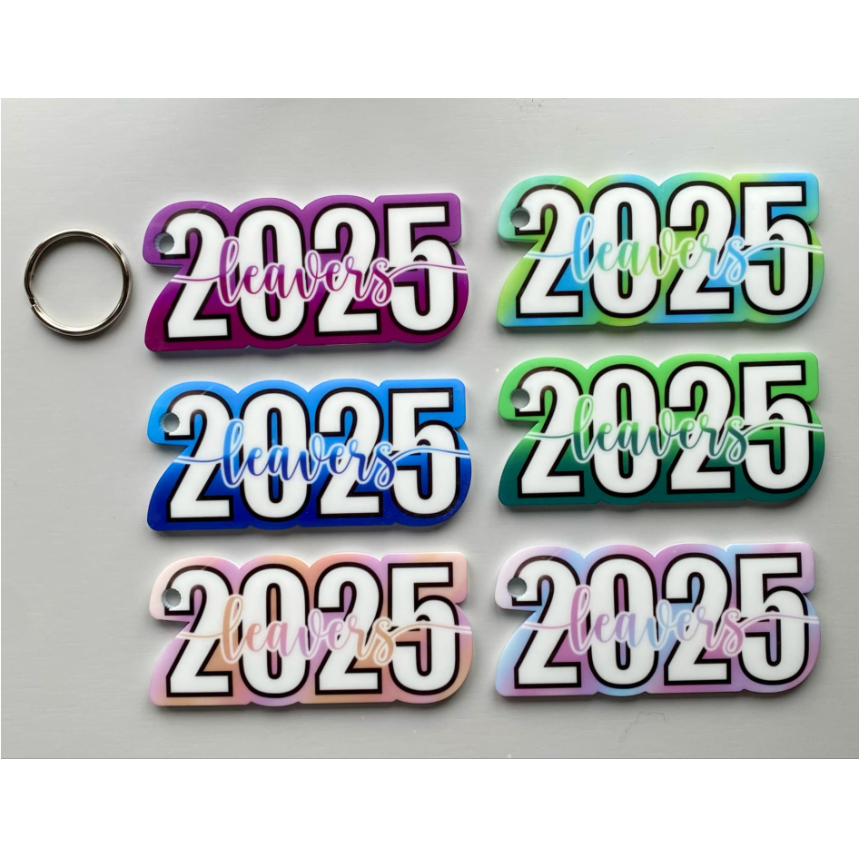 Sublimated EH SCRIPT 2025 Leavers Keyrings (WC2262)