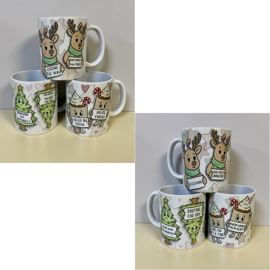 SUBLIMATED EH CHRISTMAS THEME MUG