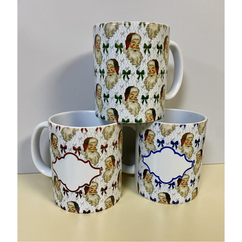 SUBLIMATED EH SANTA MUG