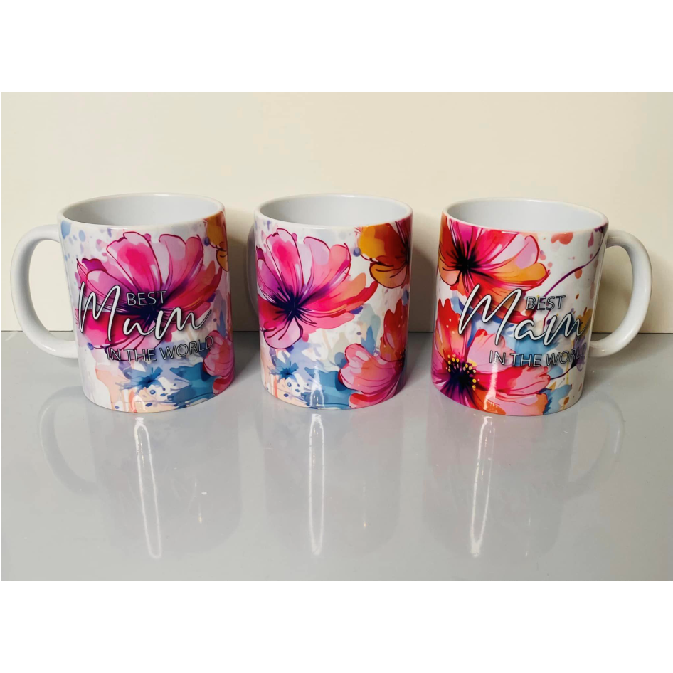 SUBLIMATED MOTHERS DAY FLORAL MUG