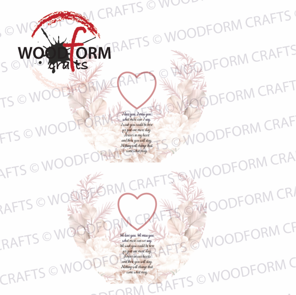 FLORAL MEMORIAL DESIGN FOR HEART ON 5MM BASE PNG DIGITAL FILE (PACK OF 2) (WC2225)