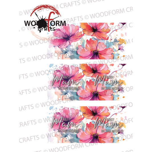 FLORAL MUG WRAP DESIGN PNG DIGITAL DOWNLOAD FILE (PACK OF 3)