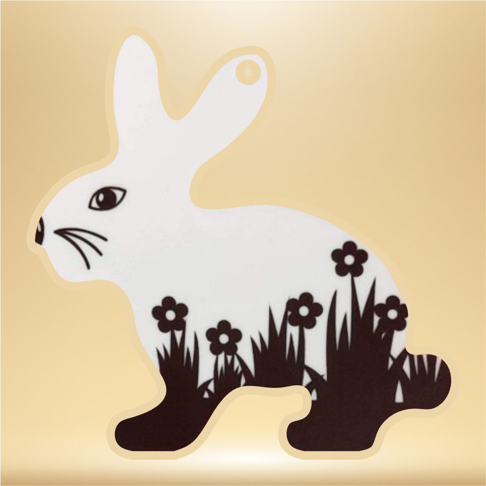 FLOWER SCENE VINYL FOR 10CM HANGING RABBIT (WC1172)