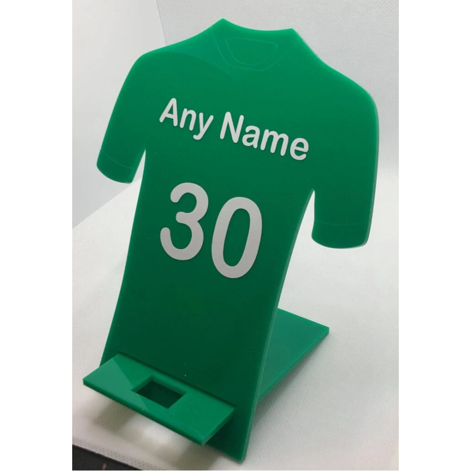 PERSONALISED VINYL FOR FOOTBALL SHIRT PHONE STAND (WC1647)