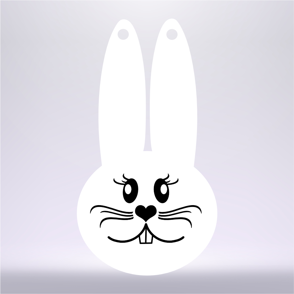 FEMALE BUNNY FACE VINYL FOR HANGING BUNNY HEAD (WC1721)