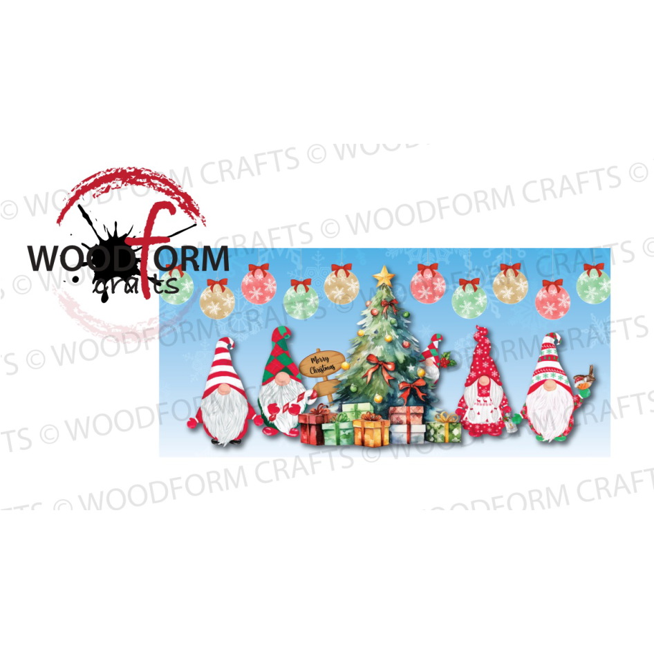 CHRISTMAS GNOME MUG WRAP DESIGN PNG DIGITAL DOWNLOAD FILE