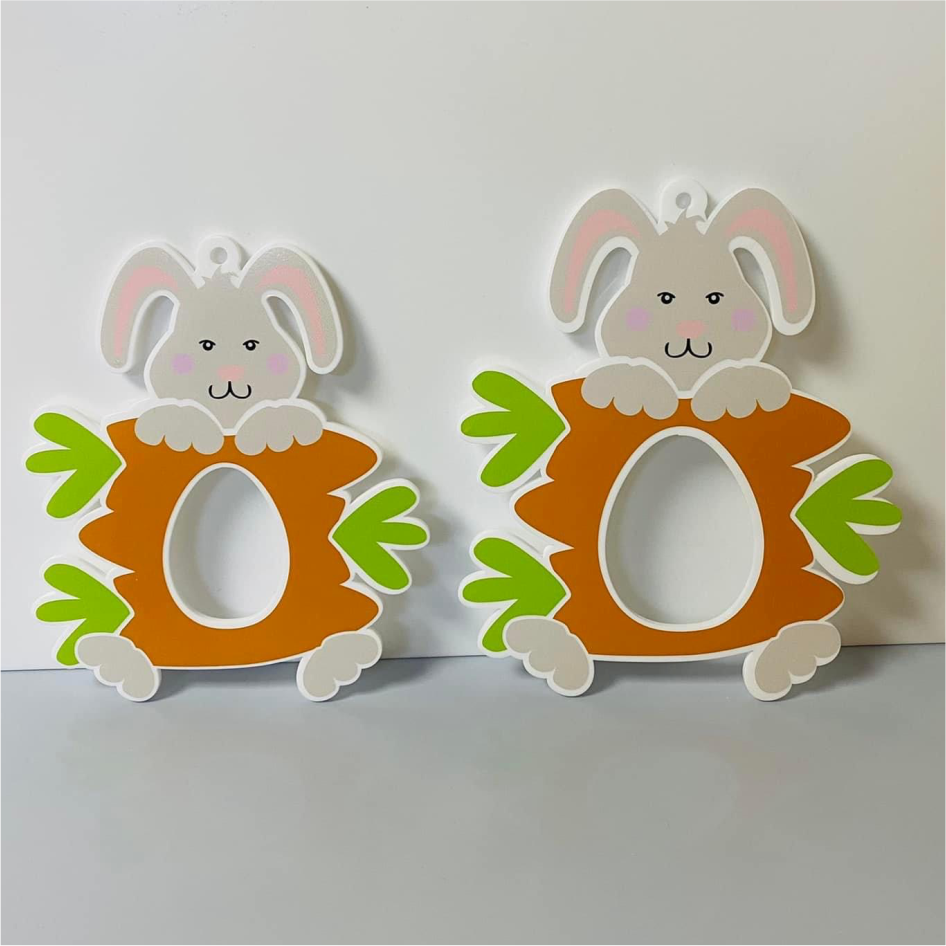 PRINTED VINYL HANGING BUNNY WITH CAD/KIN HOLE  (WC1737/WC1738)