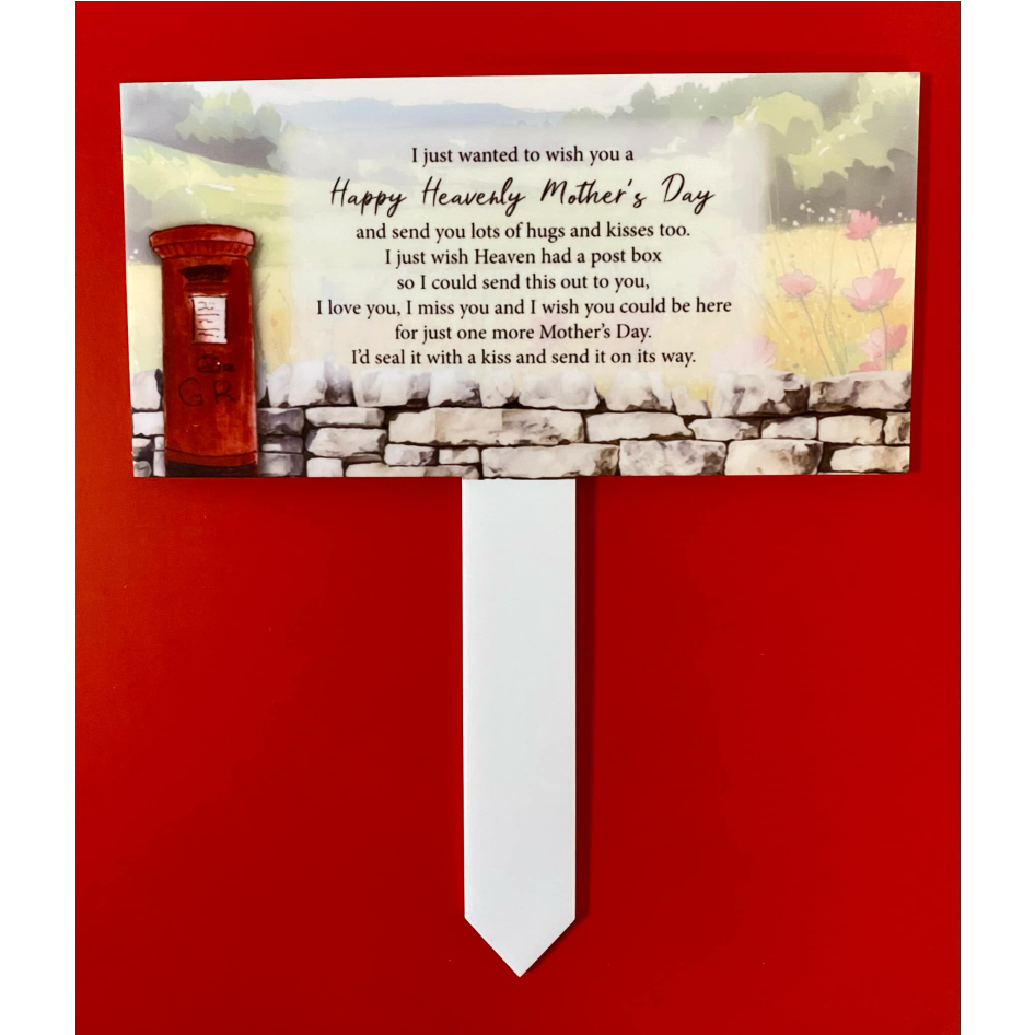 SUBLIMATED HEAVENLY MOTHERS DAY PLAQUE GRAVE MARKER (WC1747)