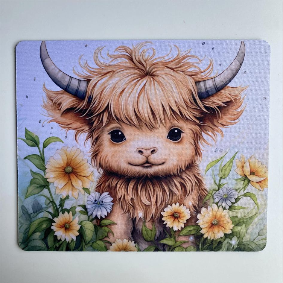 HIGHLAND COW SUBLIMATED MOUSE MAT