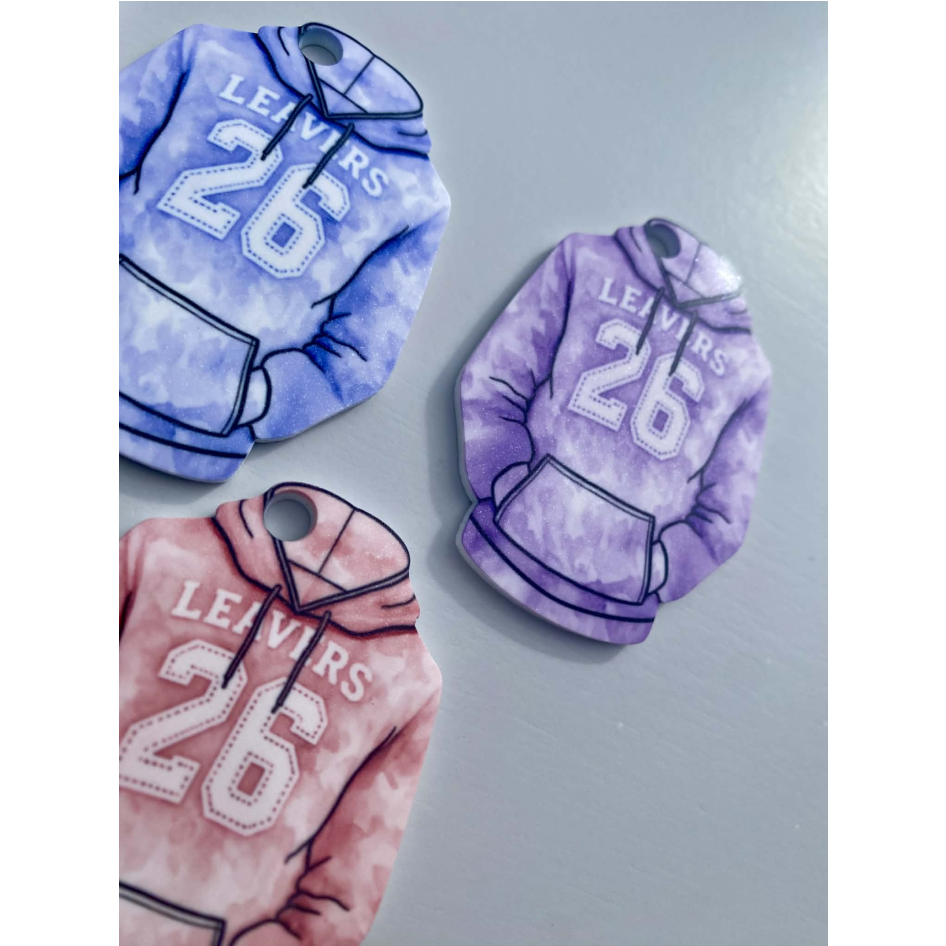 Sublimated Pastel 'Leavers 26' Hoodie front keyring (WC2291)