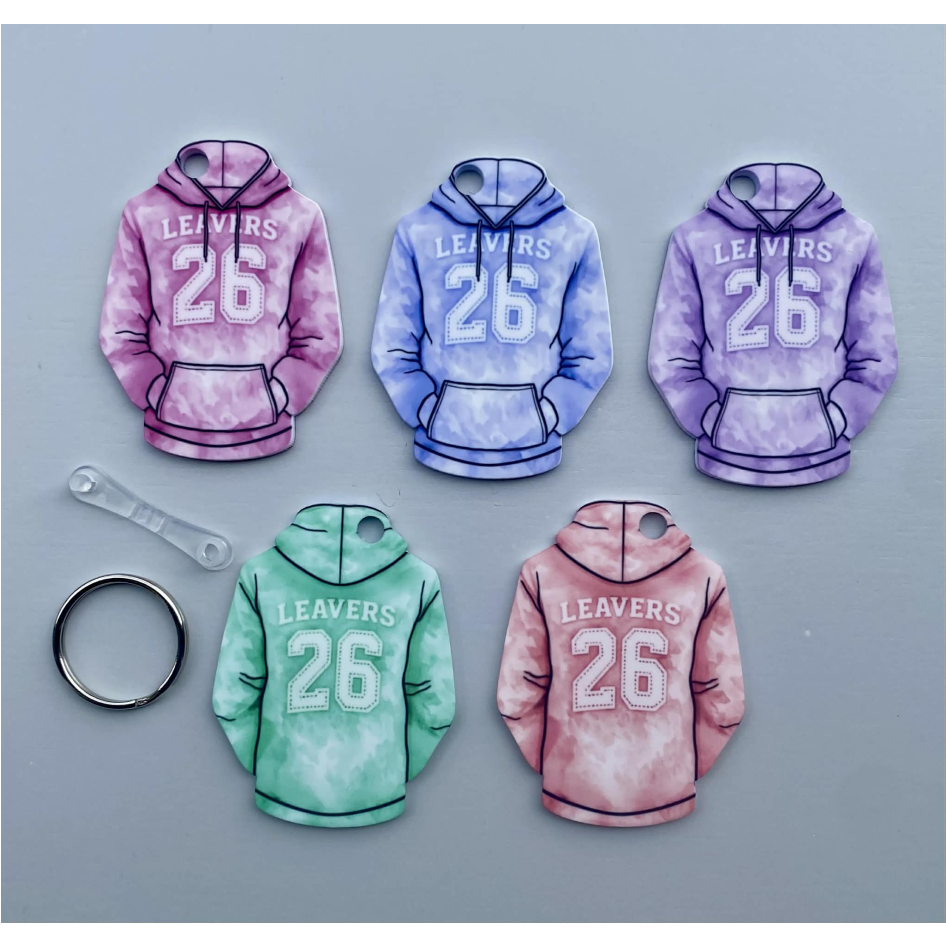 Sublimated Pastel 'Leavers 26' Hoodie front keyring (WC2291)