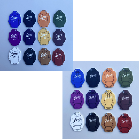 Sublimated 'Leavers 26' Hoodie double sided keyring (WC2291)