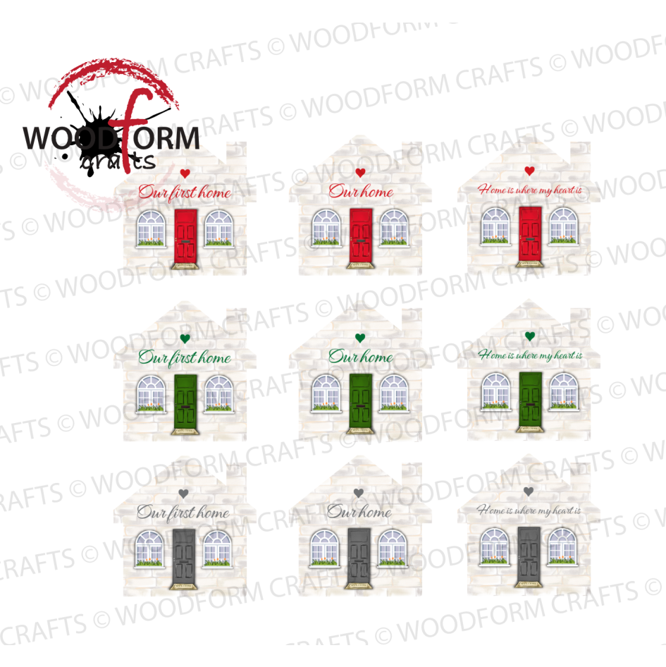 HOUSE KEYRING DESIGN PNG DIGITAL DOWNLOAD FILE (PACK OF 9)