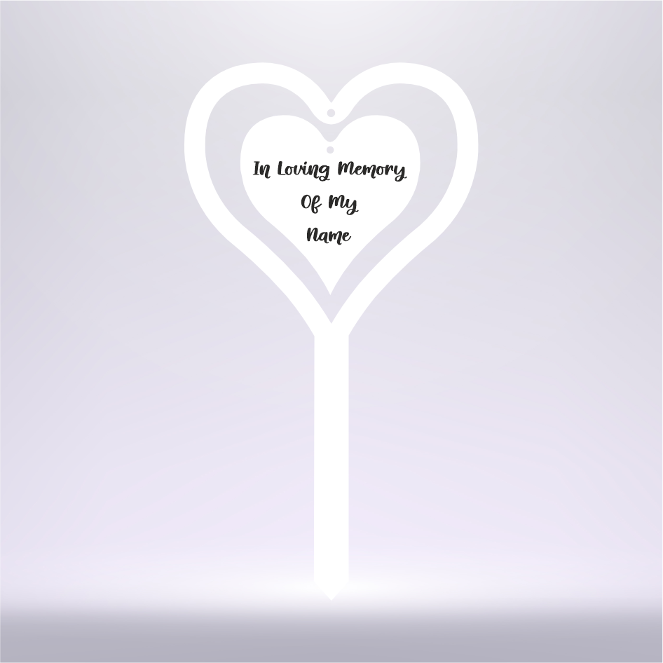 ‘IN LOVING MEMORY OF’ VINYL WORDING (FOR HEART WITH HEART GRAVEMARKER WC1594)