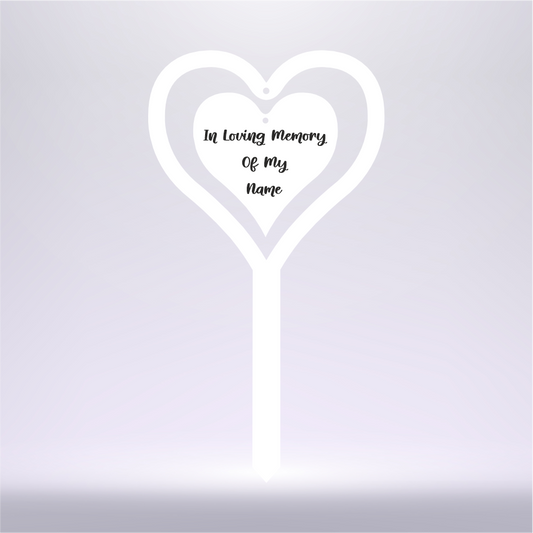 ‘IN LOVING MEMORY OF’ VINYL WORDING (FOR HEART WITH HEART GRAVEMARKER WC1594)