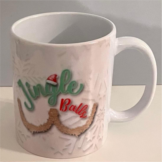 SUBLIMATED 'JINGLE BALLS' MUG