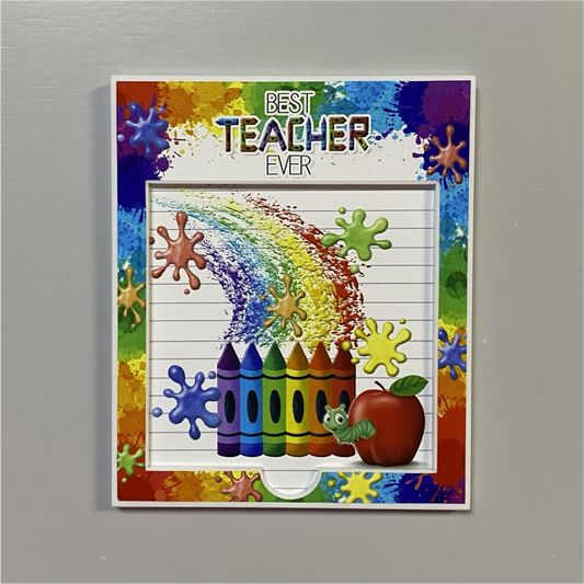 TEACHER THEME PRINTED VINYL FOR STICKY NOTE HOLDER (WC1938)