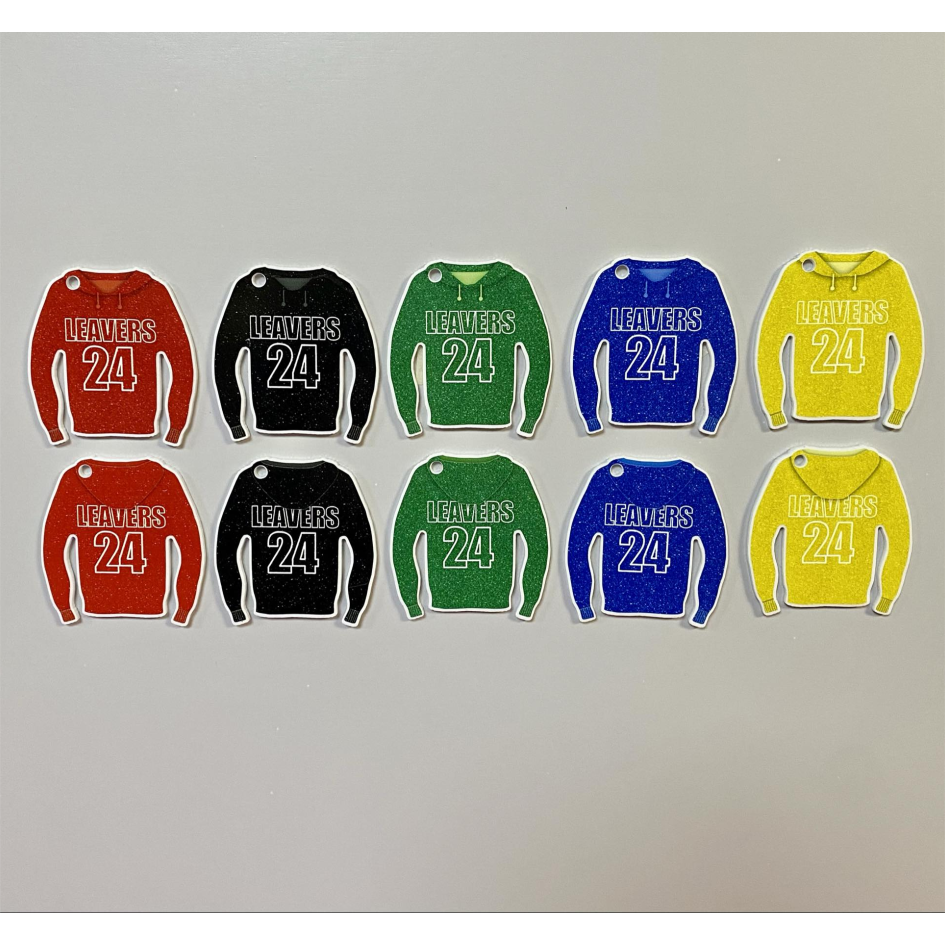 PRINTED VINYL LEAVERS JUMPER KEYRINGS (WC2043)