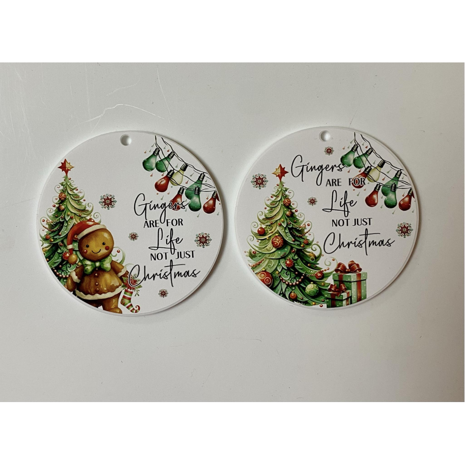 PRINTED VINYL GINGER’S CHRISTMAS FOR 8CM CIRCLE (WC1061)