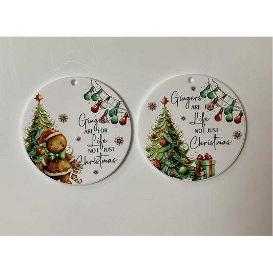 PRINTED VINYL GINGER’S CHRISTMAS FOR 8CM CIRCLE (WC1061)