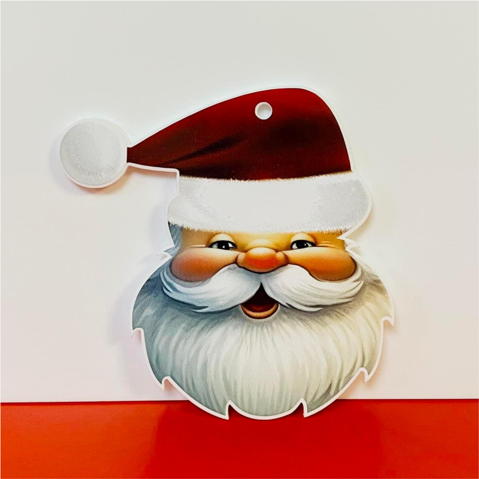 LS PRINTED VINYL SANTA HEAD FOR HANGING SANTA HEAD (CC0333)