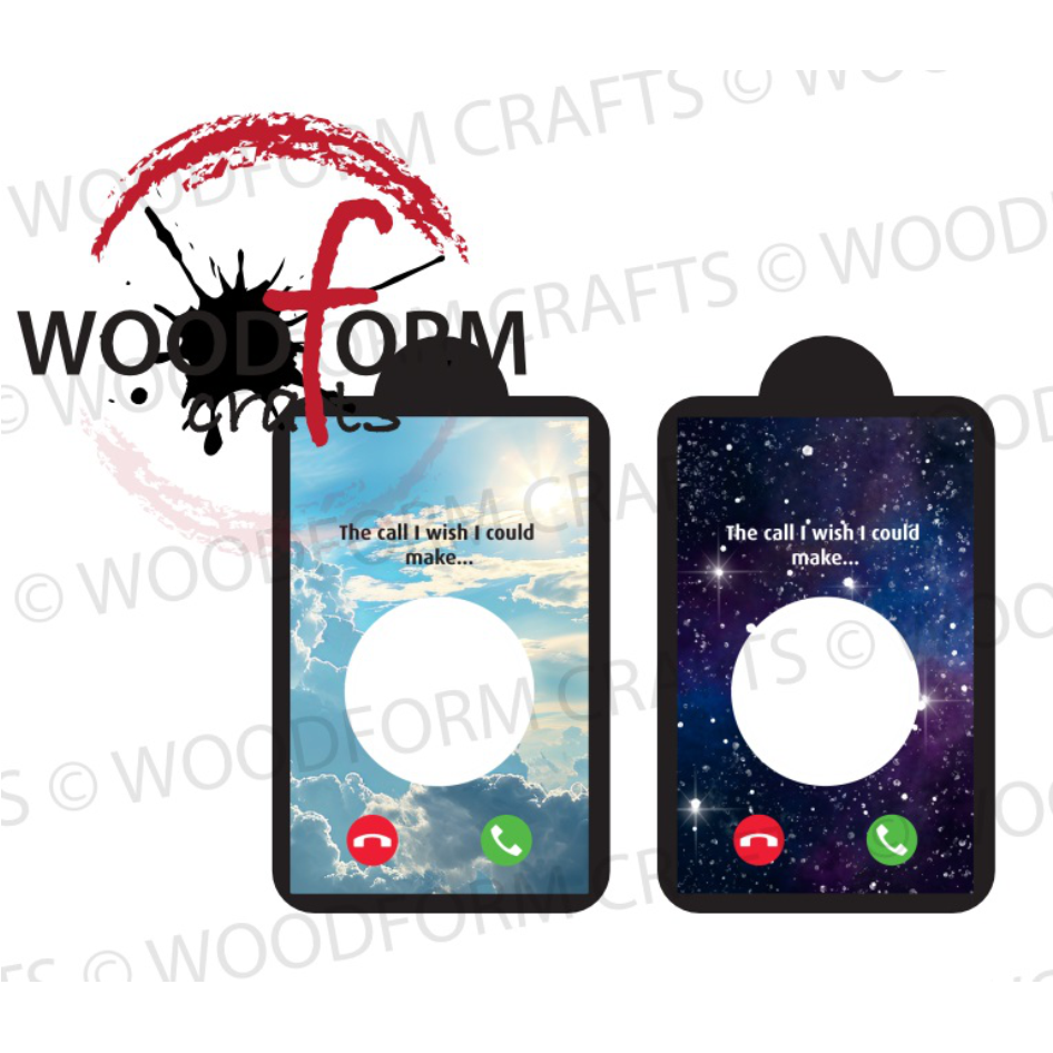 MEMORIAL PHONE DESIGN FOR MOBILE STYLE KEYRING PNG DIGITAL DOWNLOAD FILE (PACK OF 2) (WC2164)