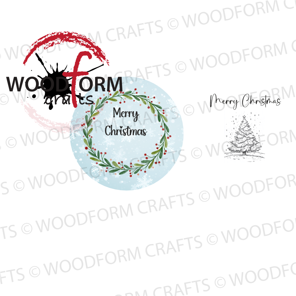 MERRY CHRISTMAS CIRCLE DESIGN PNG DIGITAL FILE (PACK OF 2)