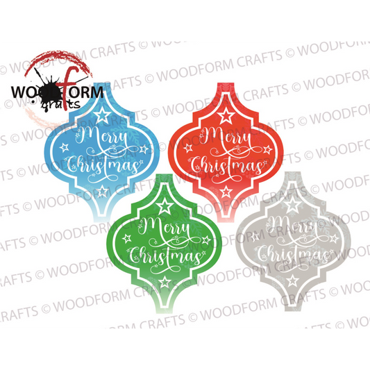 MERRY CHRISTMAS DESIGN FOR ARABESQUE BAUBLES PNG DIGITAL DOWNLOAD FILE (PACK OF 4)