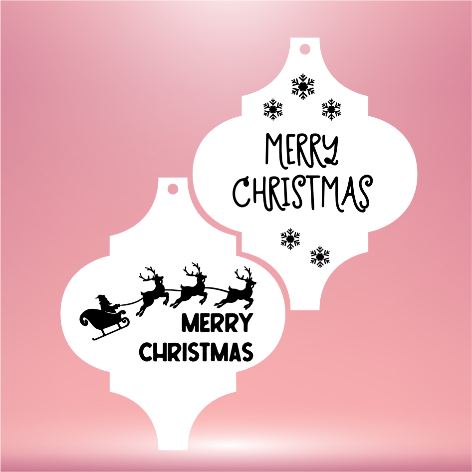 MERRY CHRISTMAS VINYL DESIGNS FOR ARABESQUE BAUBLES (CC0269)