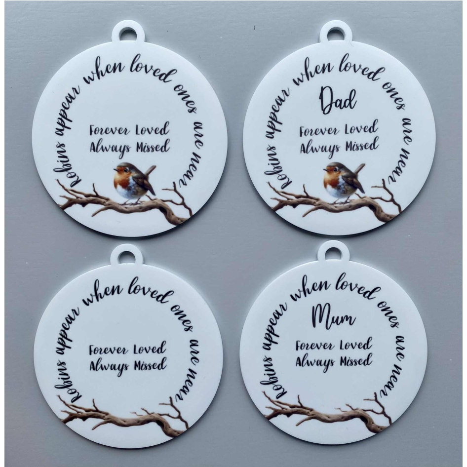SUBLIMATED 'ROBINS APPEAR' LOOP CIRCLE