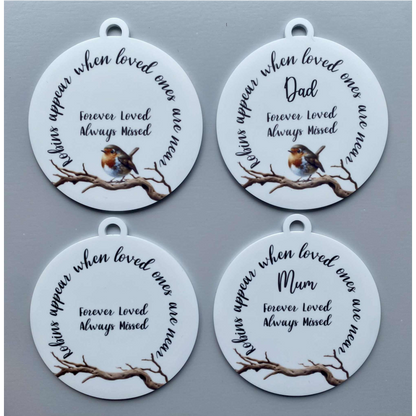 SUBLIMATED 'ROBINS APPEAR' LOOP CIRCLE