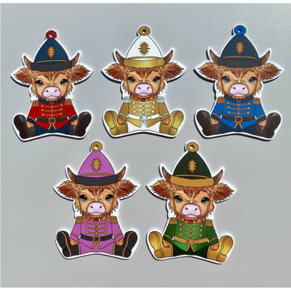 SUBLIMATED NUTCRACKER CHRISTMAS COW (CC0386)