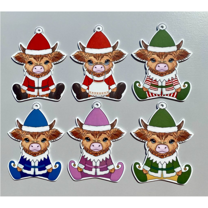 SUBLIMATED MIXED CHRISTMAS COW (CC0386)