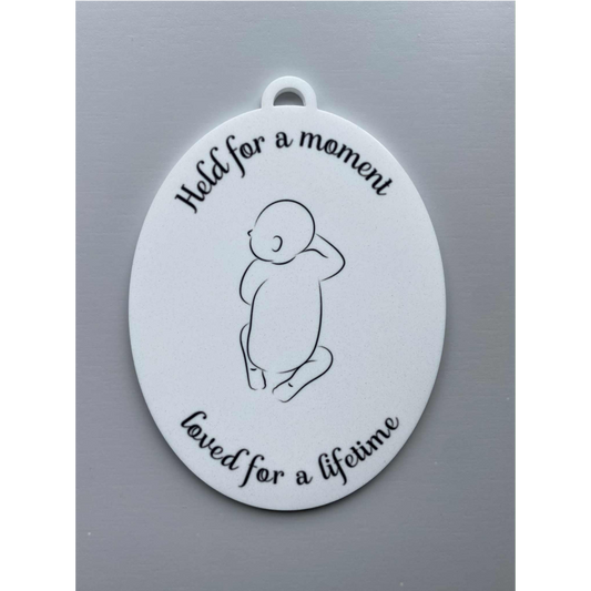 SUBLIMATED MEMORIAL BABY OVAL