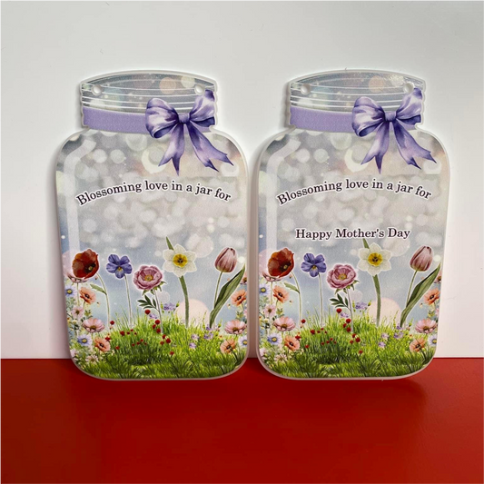 PRINTED FLOWER MD VINYL FOR 15CM MASON JARS (WC2114)