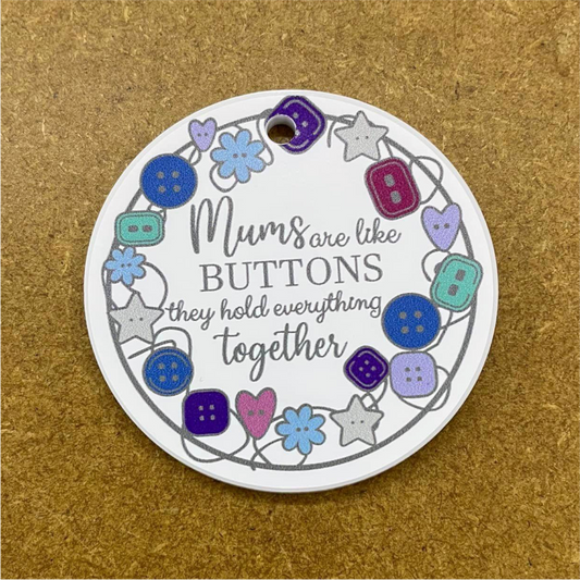 PRINTED VINYL MUMS QUOTE FOR 6CM CIRCLE KEYRING (WC1519)