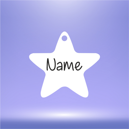 PERSONALISED VINYL FOR 4CM STAR KEYRING (WC1622)