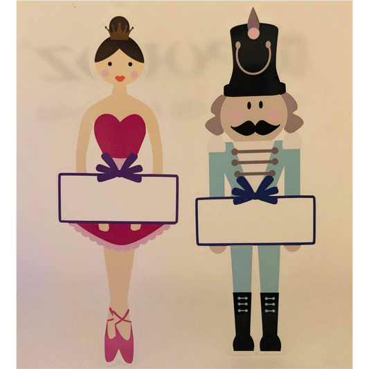 PRINTED VINYL BALLERINA AND NUTCRACKER (CC0270/0271)