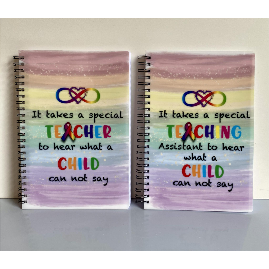 NEURODIVERSITY TEACHER SUBLIMATED A5 NOTEBOOK