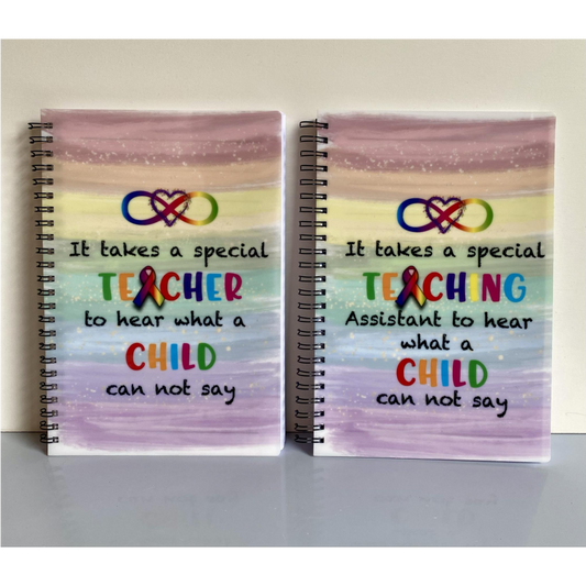 NEURODIVERSITY TEACHER SUBLIMATED A5 NOTEBOOK