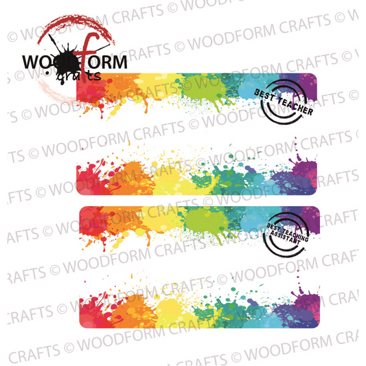 PAINT SPLASH TEACHERS STICKY NOTE DESIGN PNG DIGITAL DOWNLOAD FILE (PACK OF 2)