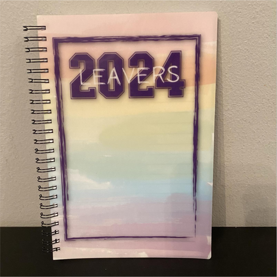 PASTEL RAINBOW 2024 (PURPLE) SUBLIMATED A5 NOTEBOOK