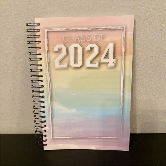 PASTEL RAINBOW 2024 (WHITE) SUBLIMATED A5 NOTEBOOK