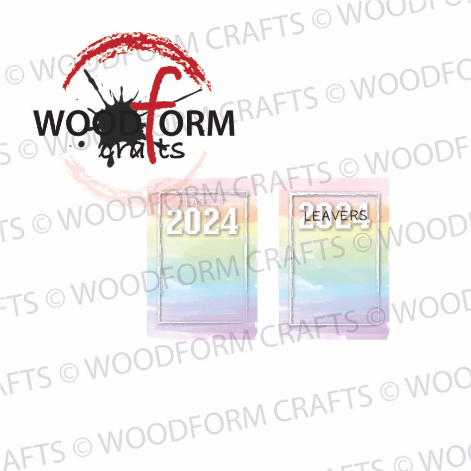 PASTEL RAINBOW 2024 WHITE A5 NOTEBOOK DESIGN PNG DIGITAL FILE (PACK OF 2)