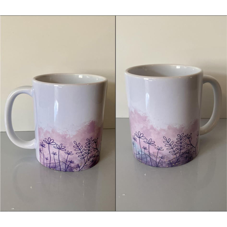 SUBLIMATED PASTEL WILDFLOWER MUG