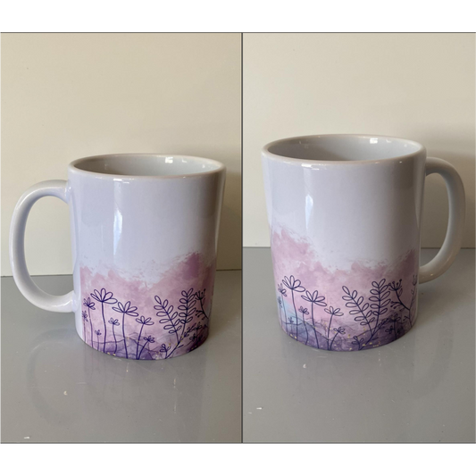 SUBLIMATED PASTEL WILDFLOWER MUG