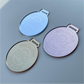8cm MIRROR ACRYLIC MEDAL WITH PERSONALISED 'NICE LIST' ENGRAVED